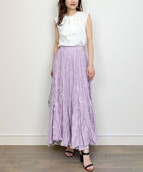 Lo-Fi(ローファイ)の「シワ加工プリーツスカート(スカート・レディース・ラベンダー/サックスブルー・M)」の16枚目の写真