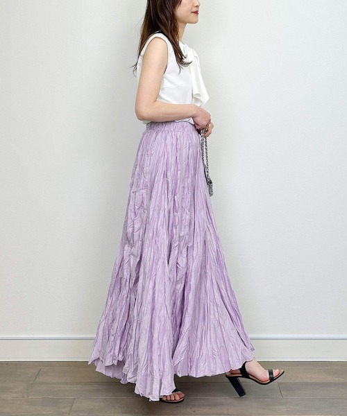 Lo-Fi(ローファイ)の「シワ加工プリーツスカート(スカート・レディース・ラベンダー/サックスブルー・M)」の17枚目の写真