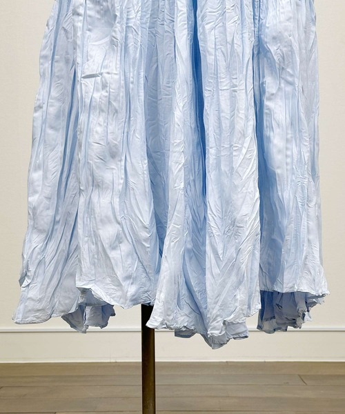 Lo-Fi(ローファイ)の「シワ加工プリーツスカート(スカート・レディース・ラベンダー/サックスブルー・M)」の10枚目の写真