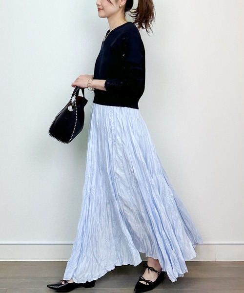 Lo-Fi(ローファイ)の「シワ加工プリーツスカート(スカート・レディース・ラベンダー/サックスブルー・M)」の21枚目の写真