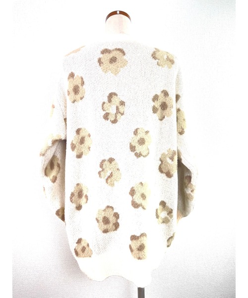 Rydia(リディア)の「フラワーモヘアプルオーバー(ニット/セーター・レディース・グレー/スミクロ/アイボリー・M)」の7枚目の写真