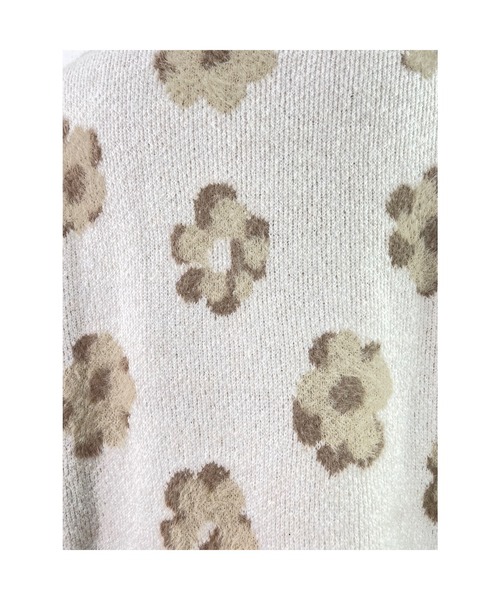 Rydia(リディア)の「フラワーモヘアプルオーバー(ニット/セーター・レディース・グレー/スミクロ/アイボリー・M)」の9枚目の写真