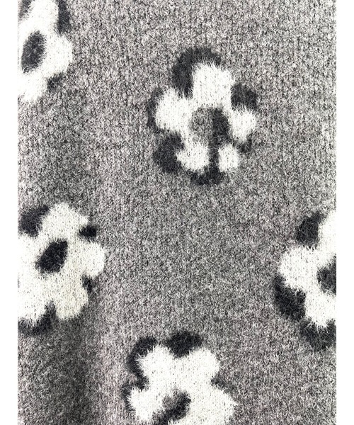 Rydia(リディア)の「フラワーモヘアプルオーバー(ニット/セーター・レディース・グレー/スミクロ/アイボリー・M)」の13枚目の写真