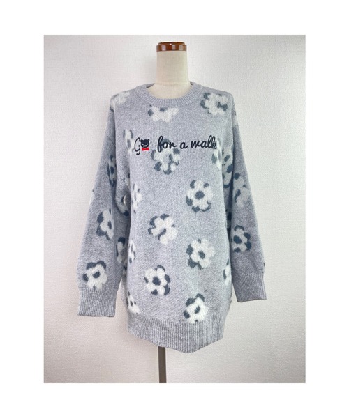 Rydia(リディア)の「フラワーモヘアプルオーバー(ニット/セーター・レディース・グレー/スミクロ/アイボリー・M)」の14枚目の写真