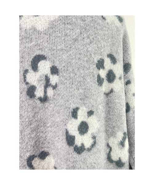 Rydia(リディア)の「フラワーモヘアプルオーバー(ニット/セーター・レディース・グレー/スミクロ/アイボリー・M)」の17枚目の写真