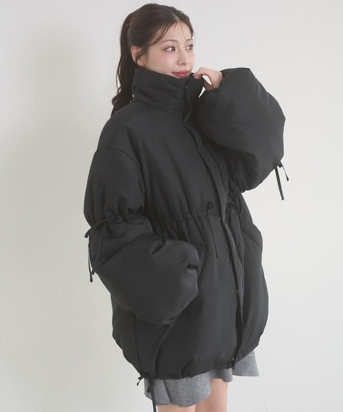 padding stand collar middle blouson / ナカワタスタンドカラーミドル