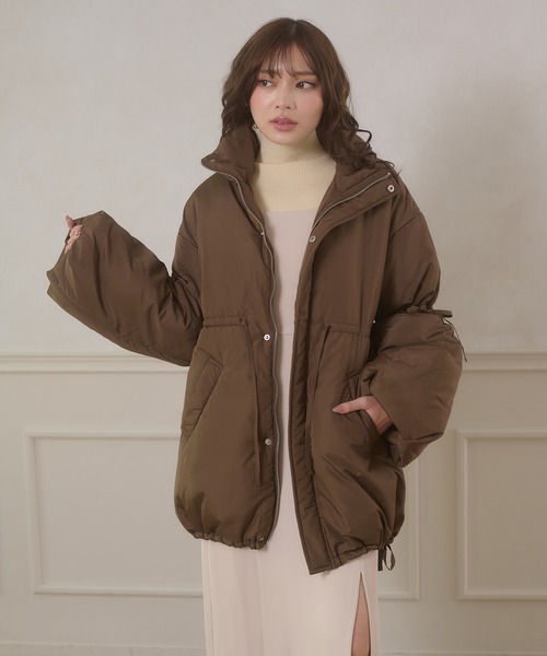 padding stand collar middle blouson / ナカワタスタンドカラーミドル