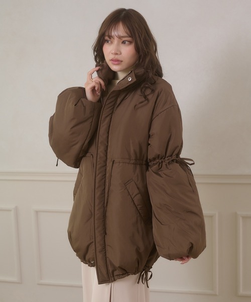 padding stand collar middle blouson / ナカワタスタンドカラーミドル