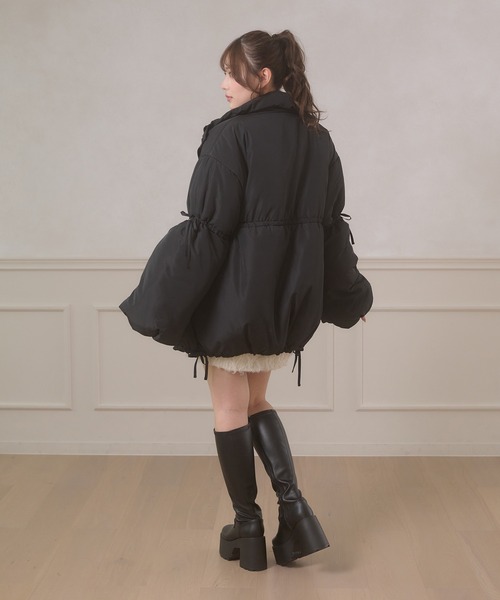 Ambre Neige(アンブルネージュ)の「padding stand collar middle blouson / ナカワタスタンドカラーミドルブルゾン(ブルゾン・レディース・ダークブラウン/ブラック/アイボリー・FREE)」の20枚目の写真