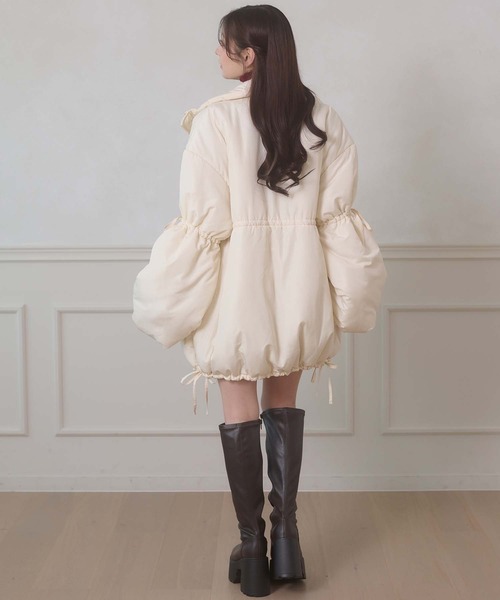 Ambre Neige(アンブルネージュ)の「padding stand collar middle blouson / ナカワタスタンドカラーミドルブルゾン(ブルゾン・レディース・ダークブラウン/ブラック/アイボリー・FREE)」の11枚目の写真