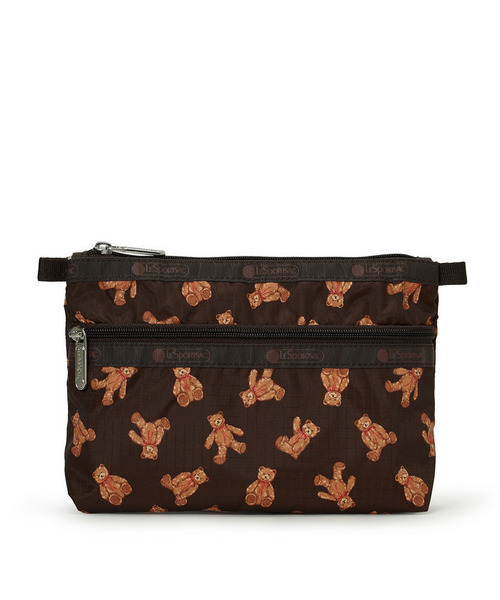 LeSportsac(レスポートサック)の「COSMETIC CLUTCH テディベアワンダーランド(ポーチ・レディース・ブラウン・FREE)」の1枚目の写真