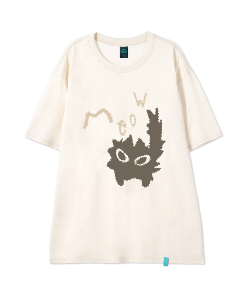 ASTRAL PROJECTION（アストラルプロジェクション）の「[ミユキャット]コットンルーズフィット半袖Tシャツ_バターミルク（Tシャツ/カットソー・メンズ・その他・LARGE/MEDIUM/X-LARGE/XX-LARGE）」の2枚目の写真
