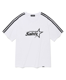 SPセイントビッグスターロゴVネックTシャツ-ホワイト
