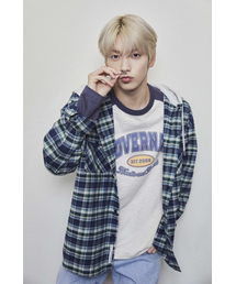 COVERNAT | スラブラグランアーチロゴロングスリーブネイビー(Tシャツ/カットソー)