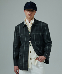 Beyond Closet（-）の「[コレクションライン] ヴィンテージディテールウールチェックライディングジャケットグレー（テーラードジャケット）」