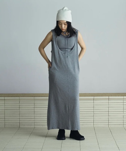 merrylatte(メリーラテ)の「layered sweat onepiece(ワンピース・レディース・グレー・FREE)」の12枚目の写真
