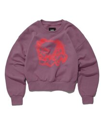 AIRBRUSH DOG CROP CREWNECK [PINK]