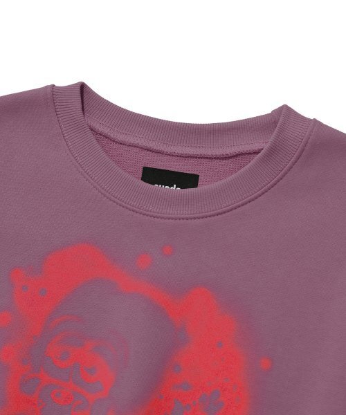 suade（スエード）の「AIRBRUSH DOG CROP CREWNECK [PINK]（スウェット・レディース・その他・MEDIUM/SMALL）」の3枚目の写真