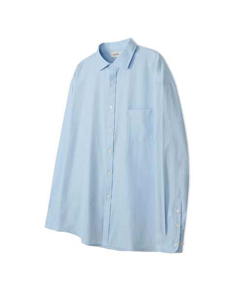 COSTUME O’CLOCK(コスチュームオクロック)の「ヘリンボーンロングスリーブシャツ9COLOR COOSSH186(シャツ/ブラウス・レディース・ネイビー/チャコール/ラベンダー/イエロー/ホワイト/シャーベット/グレー/ブラック/スカイブルー・SMALL/LARGE/MEDIUM)」の6枚目の写真