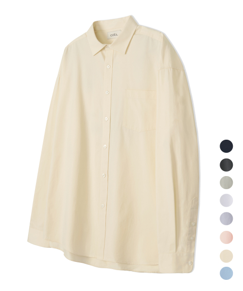 COSTUME O’CLOCK(コスチュームオクロック)の「ヘリンボーンロングスリーブシャツ9COLOR COOSSH186(シャツ/ブラウス・レディース・ネイビー/チャコール/ラベンダー/イエロー/ホワイト/シャーベット/グレー/ブラック/スカイブルー・SMALL/LARGE/MEDIUM)」の11枚目の写真