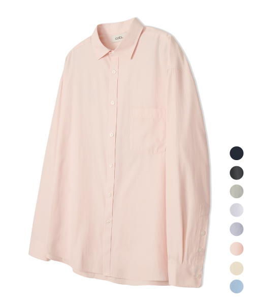 COSTUME O’CLOCK(コスチュームオクロック)の「ヘリンボーンロングスリーブシャツ9COLOR COOSSH186(シャツ/ブラウス・レディース・ネイビー/チャコール/ラベンダー/イエロー/ホワイト/シャーベット/グレー/ブラック/スカイブルー・SMALL/LARGE/MEDIUM)」の12枚目の写真