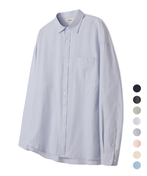 COSTUME O’CLOCK(コスチュームオクロック)の「ヘリンボーンロングスリーブシャツ9COLOR COOSSH186(シャツ/ブラウス・レディース・ネイビー/チャコール/ラベンダー/イエロー/ホワイト/シャーベット/グレー/ブラック/スカイブルー・SMALL/LARGE/MEDIUM)」の13枚目の写真