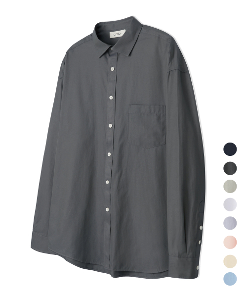 COSTUME O’CLOCK(コスチュームオクロック)の「ヘリンボーンロングスリーブシャツ9COLOR COOSSH186(シャツ/ブラウス・レディース・ネイビー/チャコール/ラベンダー/イエロー/ホワイト/シャーベット/グレー/ブラック/スカイブルー・SMALL/LARGE/MEDIUM)」の15枚目の写真