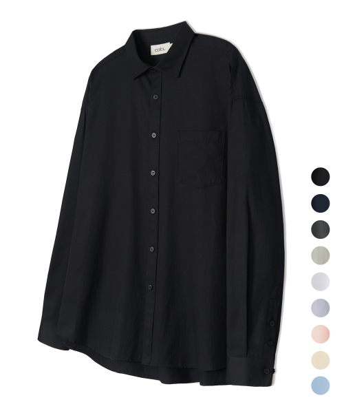 COSTUME O’CLOCK(コスチュームオクロック)の「ヘリンボーンロングスリーブシャツ9COLOR COOSSH186(シャツ/ブラウス・レディース・ネイビー/チャコール/ラベンダー/イエロー/ホワイト/シャーベット/グレー/ブラック/スカイブルー・SMALL/LARGE/MEDIUM)」の17枚目の写真