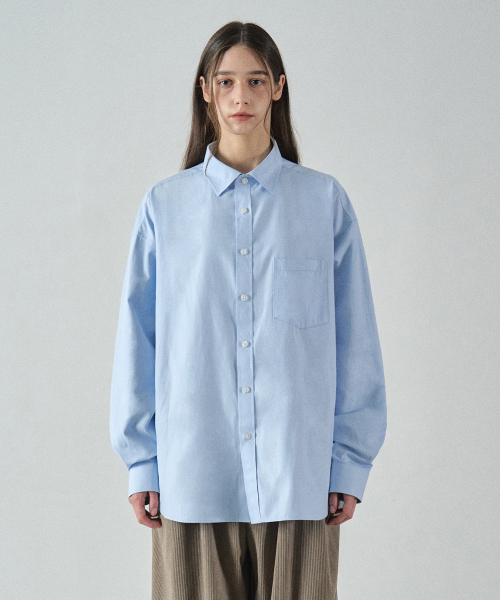 COSTUME O’CLOCK(コスチュームオクロック)の「ヘリンボーンロングスリーブシャツ9COLOR COOSSH186(シャツ/ブラウス・レディース・ネイビー/チャコール/ラベンダー/イエロー/ホワイト/シャーベット/グレー/ブラック/スカイブルー・SMALL/LARGE/MEDIUM)」の19枚目の写真