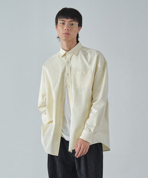 COSTUME O’CLOCK(コスチュームオクロック)の「ヘリンボーンロングスリーブシャツ9COLOR COOSSH186(シャツ/ブラウス・レディース・ネイビー/チャコール/ラベンダー/イエロー/ホワイト/シャーベット/グレー/ブラック/スカイブルー・SMALL/LARGE/MEDIUM)」の20枚目の写真