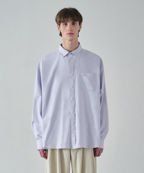 COSTUME O’CLOCK(コスチュームオクロック)の「ヘリンボーンロングスリーブシャツ9COLOR COOSSH186(シャツ/ブラウス・レディース・ネイビー/チャコール/ラベンダー/イエロー/ホワイト/シャーベット/グレー/ブラック/スカイブルー・SMALL/LARGE/MEDIUM)」の22枚目の写真