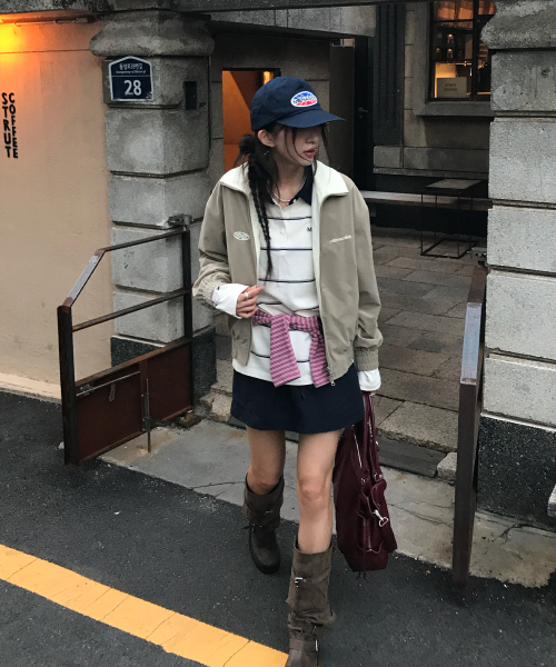 MENASOO(ミナス)の「Menasoo Made Corduroy Nylon Jacket_Beige(ナイロンジャケット・レディース・Beige・SMALL/MEDIUM)」の4枚目の写真