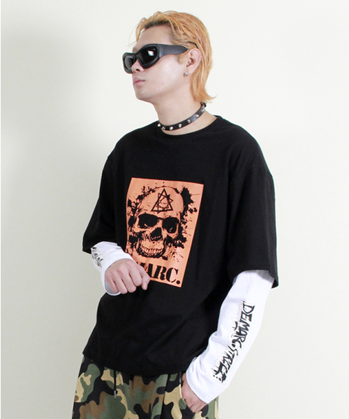 DEMARC(ドゥマーク)の「スカルグラフィックダブルスリーブ長袖Tシャツブラック(Tシャツ/カットソー・メンズ・その他・MEDIUM/LARGE)」の4枚目の写真