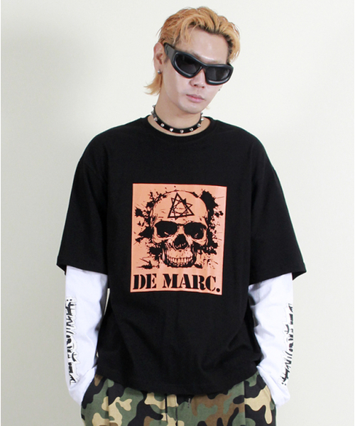 DEMARC(ドゥマーク)の「スカルグラフィックダブルスリーブ長袖Tシャツブラック(Tシャツ/カットソー・メンズ・その他・MEDIUM/LARGE)」の7枚目の写真