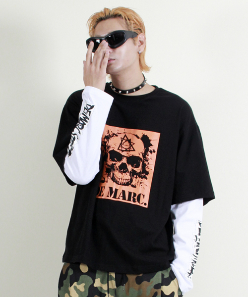 DEMARC(ドゥマーク)の「スカルグラフィックダブルスリーブ長袖Tシャツブラック(Tシャツ/カットソー・メンズ・その他・MEDIUM/LARGE)」の8枚目の写真