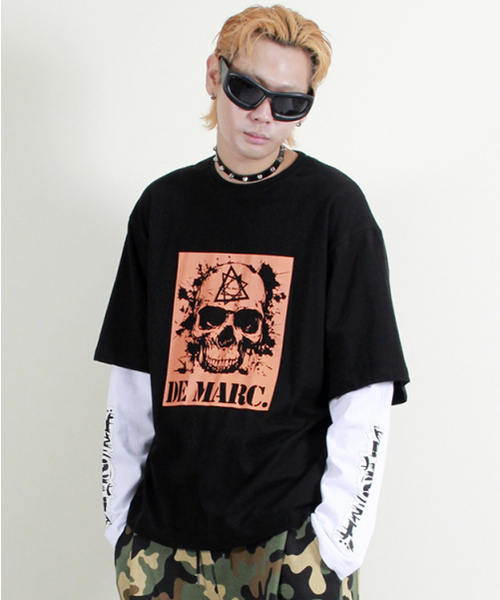 DEMARC(ドゥマーク)の「スカルグラフィックダブルスリーブ長袖Tシャツブラック(Tシャツ/カットソー・メンズ・その他・MEDIUM/LARGE)」の9枚目の写真