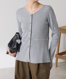 COLLAGE GALLARDAGALANTE | リブペプラムカーディガン/WEB限定カラー展開(カーディガン/ボレロ)