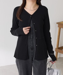 COLLAGE GALLARDAGALANTE（コラージュガリャルダガランテ）の「リブペプラムカーディガン/WEB限定カラー展開（カーディガン/ボレロ）」