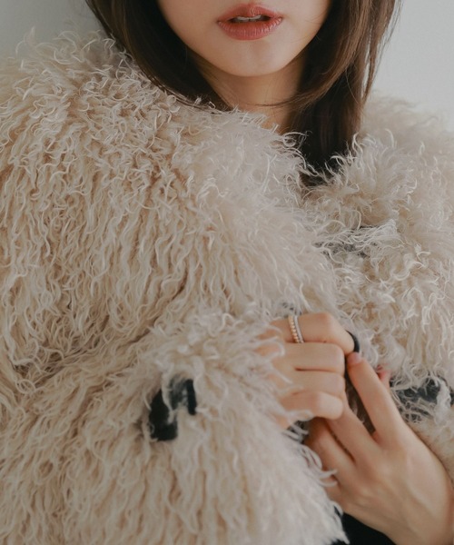 N WITH.（エヌウィズ）の「ファーダッフルコート（ダッフルコート・レディース・ブラウン/アイボリー・FREE）」の9枚目の写真