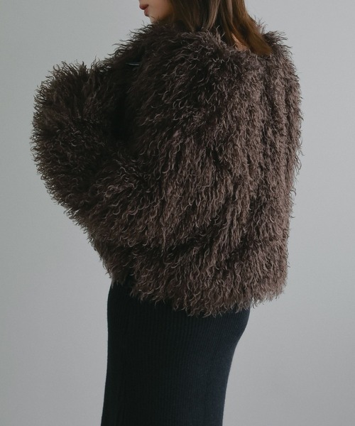 N WITH.（エヌウィズ）の「ファーダッフルコート（ダッフルコート・レディース・ブラウン/アイボリー・FREE）」の17枚目の写真