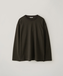 ペンシルストライプロングスリーブTシャツ_SHADE OLIVE