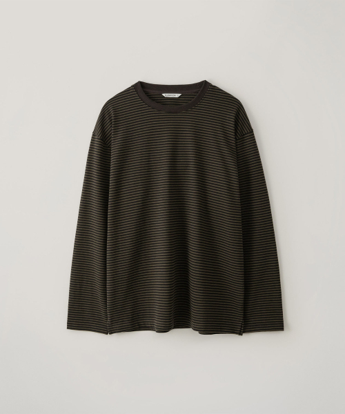 BLANKROOM(ブランクルーム)の「ペンシルストライプロングスリーブTシャツ_SHADE OLIVE(Tシャツ/カットソー・メンズ・その他・2/3/1)」の1枚目の写真