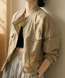 cammie（キャミー）の「ノーカラーシャツジャケット（ノーカラージャケット）」