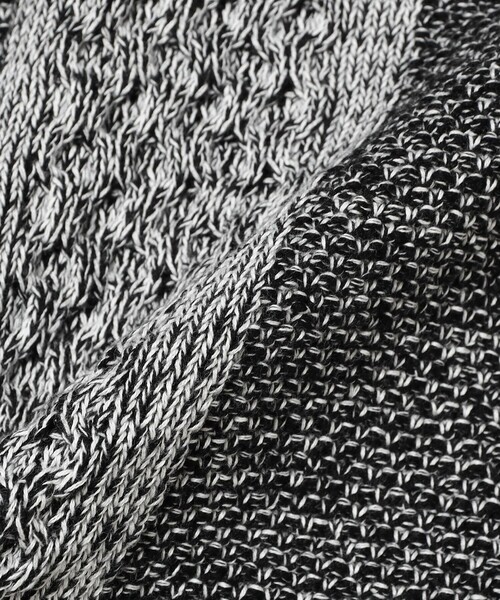 DEMARCOLAB(デマルコラブ)の「DeMarcoLab / MIX CABLE KNIT ZIP SWEAT(ニット/セーター・メンズ・ブラック・M/L/XL)」の6枚目の写真