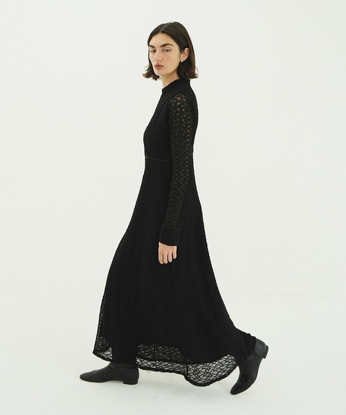 CLANE（クラネ）の「PIPING LINE LACE ONE PIECE（ワンピース・レディース・ベージュ/ブラック・0/1/2）」の12枚目の写真