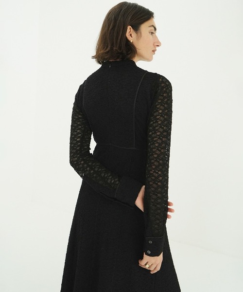 CLANE（クラネ）の「PIPING LINE LACE ONE PIECE（ワンピース・レディース・ベージュ/ブラック・0/1/2）」の18枚目の写真