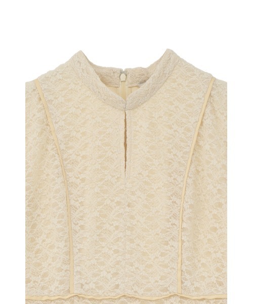 CLANE（クラネ）の「PIPING LINE LACE ONE PIECE（ワンピース・レディース・ベージュ/ブラック・0/1/2）」の4枚目の写真