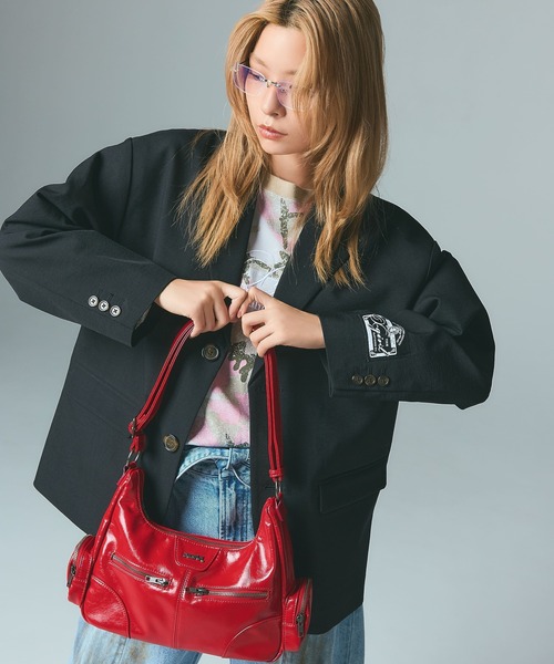 X-girl(エックスガール)の「FADED CURSIVE SCRIPT LOGO CAMO S/S TEE(Tシャツ/カットソー・レディース・ピンク/カモフラージュ・S/M/L)」の3枚目の写真