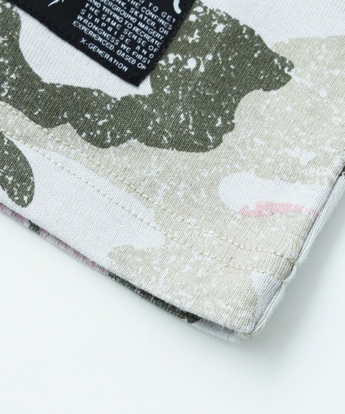 X-girl(エックスガール)の「FADED CURSIVE SCRIPT LOGO CAMO S/S TEE(Tシャツ/カットソー・レディース・ピンク/カモフラージュ・S/M/L)」の16枚目の写真