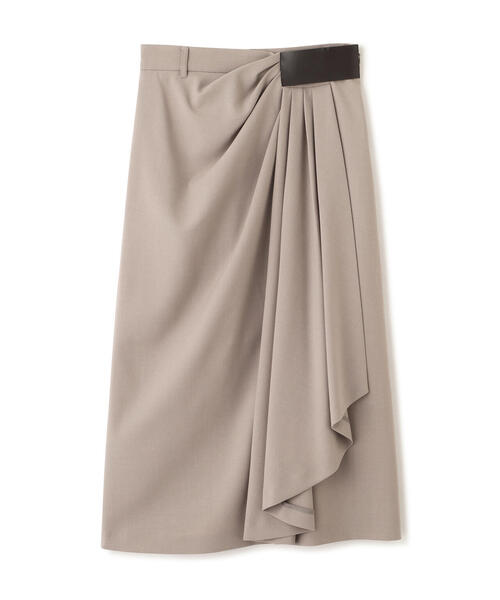 PINKY&DIANNE（ピンキーアンドダイアン）の「◆サイドパッチタックスカート（スカート・レディース・ベージュ/ネイビー・38/36）」の3枚目の写真